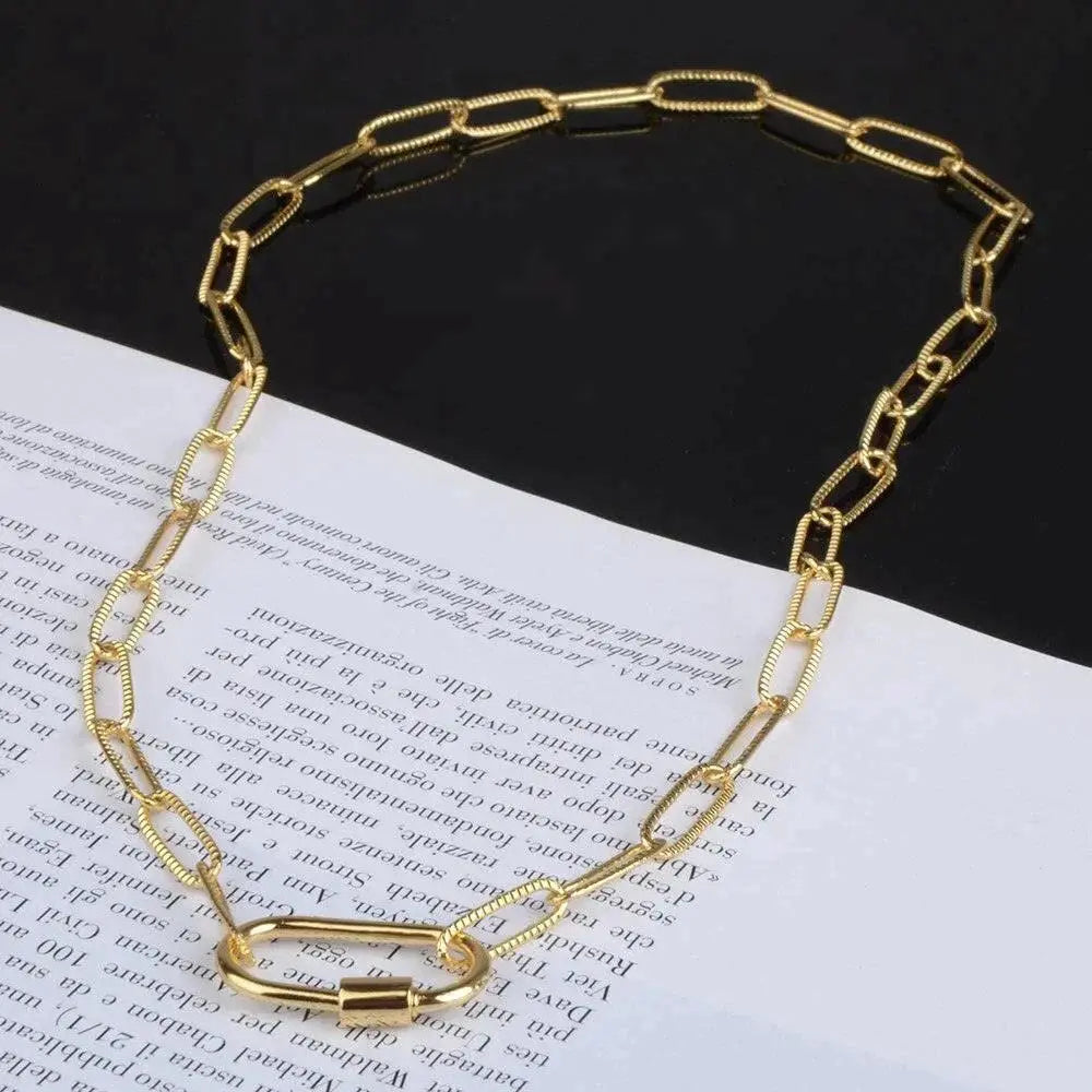 Chanfar kjedelås gull halskjeder-Halskjede-JKSHOP