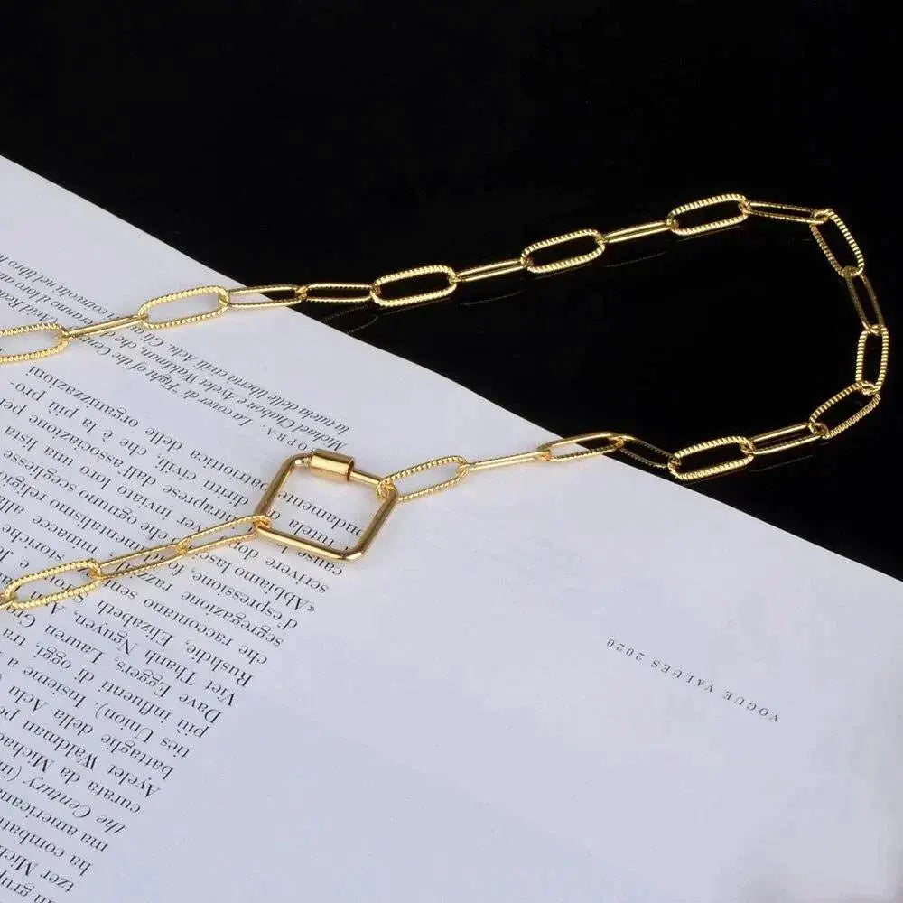 Chanfar kjedelås gull halskjeder-Halskjede-JKSHOP