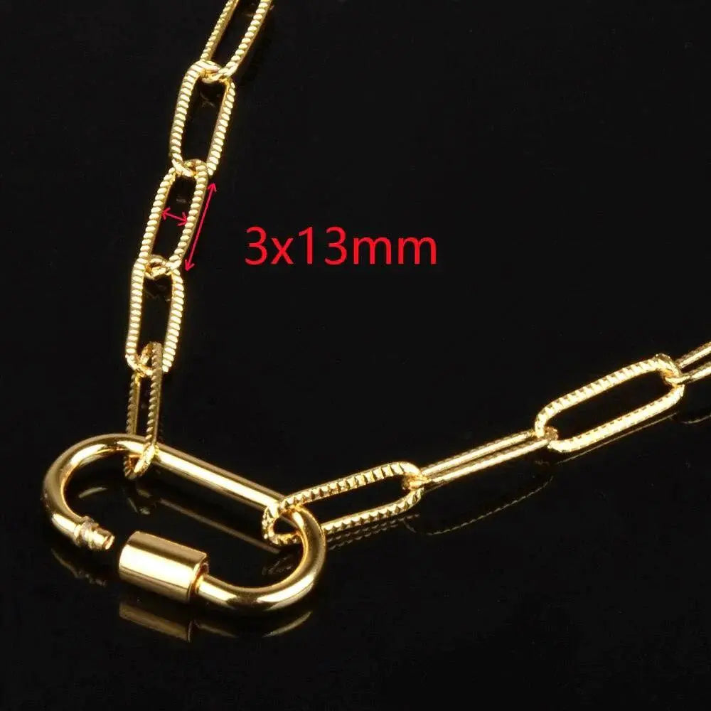 Chanfar kjedelås gull halskjeder-Halskjede-JKSHOP