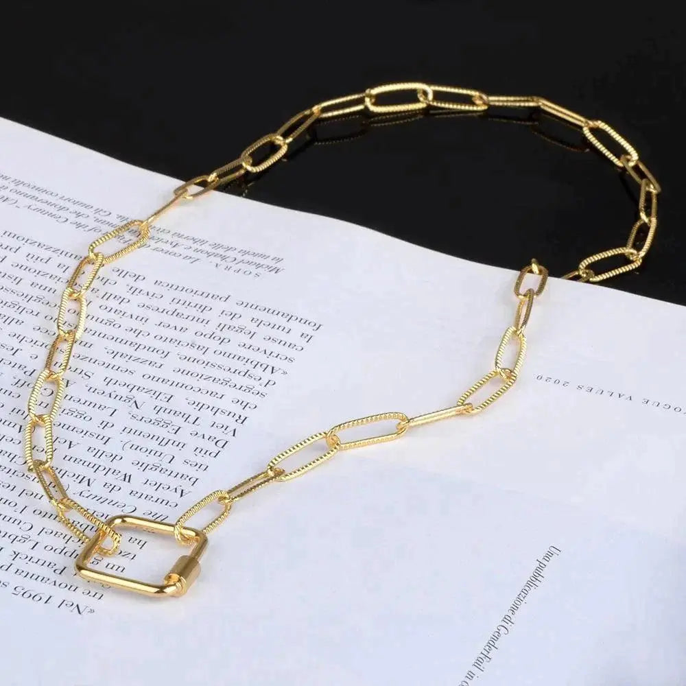 Chanfar kjedelås gull halskjeder-Halskjede-JKSHOP