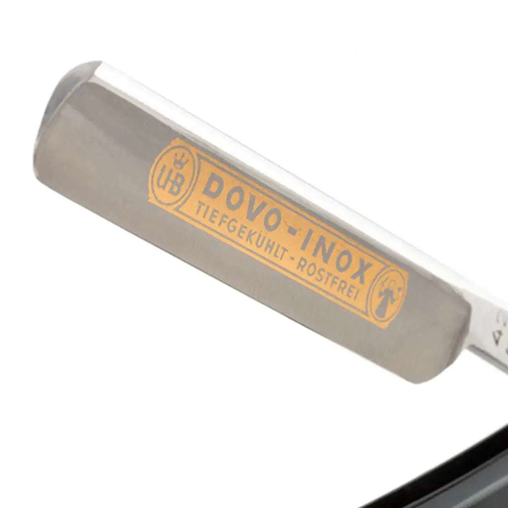 DOVO Straight Razor 3/8"- Black Plastic, Inox-Barberkniv-JKSHOP
