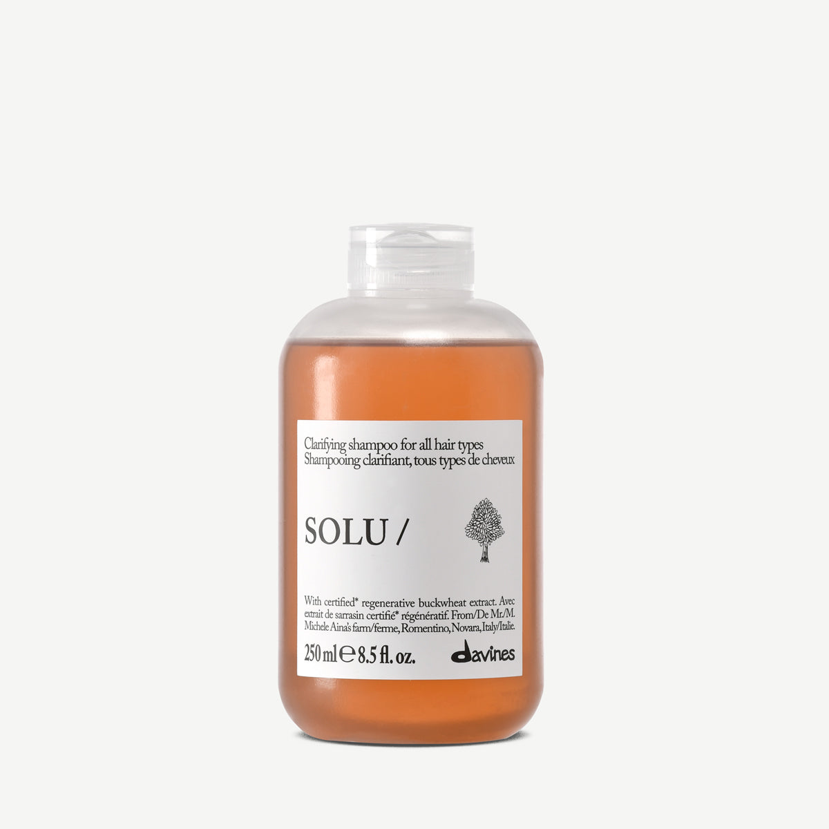 Davines Essential Haircare Solu Shampoo 250 ml, dyprensende sjampo i ny emballasje