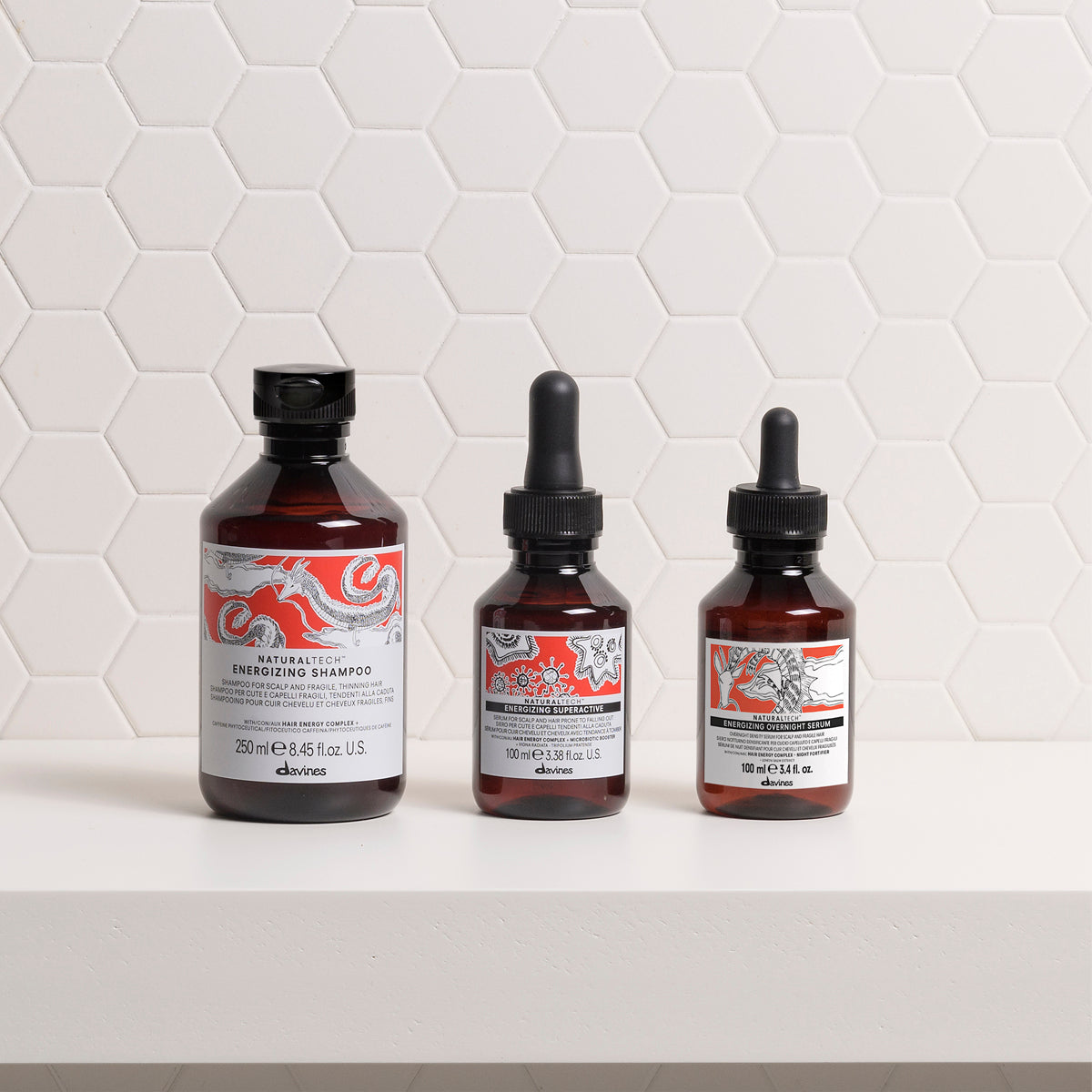 Davines Natural Tech Energizing Overnight Serum 100 ml, leave-in nattserum for hodebunn og hår, bilde 4