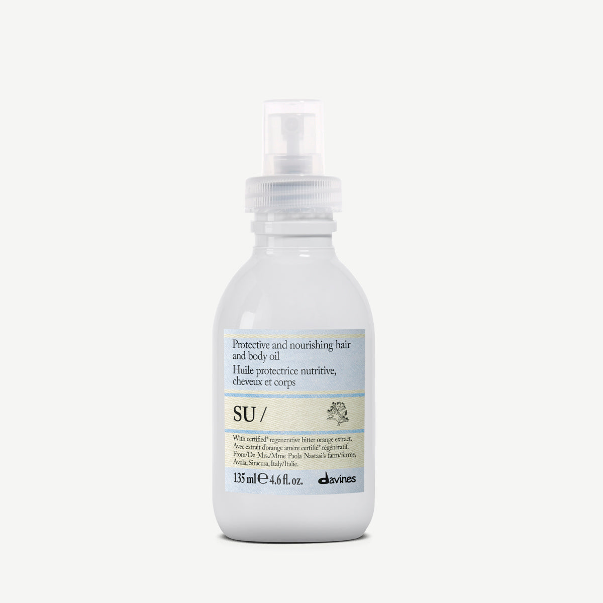 Davines SU Hair & Body Oil 130 ml, pleieolje for hår og kropp