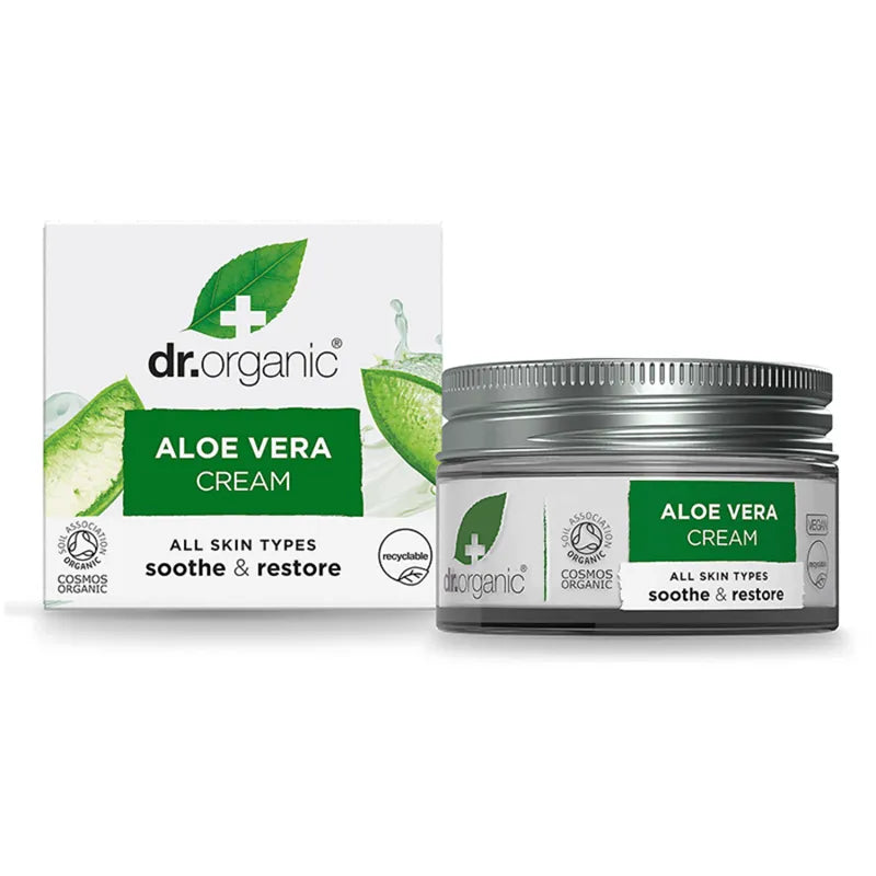Dr. Organic, Aloe Vera Cream 50 ml - Ansiktskrem - JK-Shop