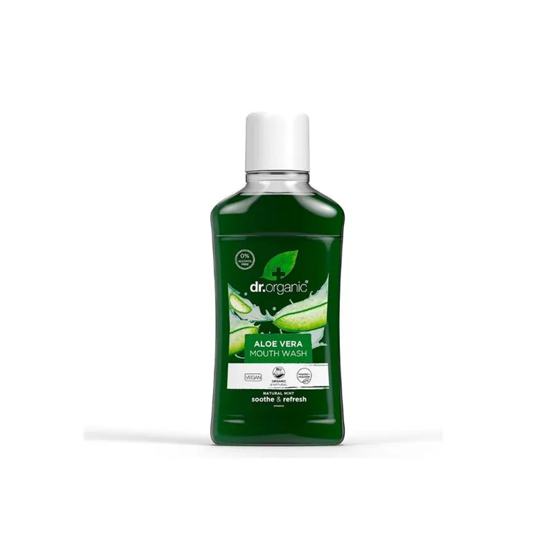 Dr. Organic, Aloe Vera Mouthwash 500 ml - Munnskyll - JK-Shop