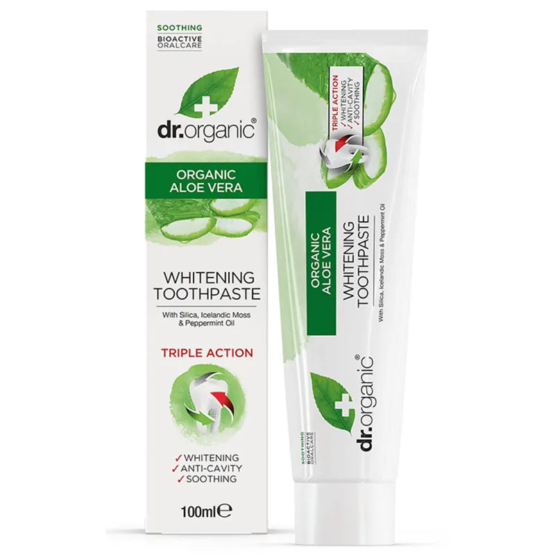 Dr. Organic, Aloe Vera Toothpaste 100 ml - Tannkrem - JK-Shop