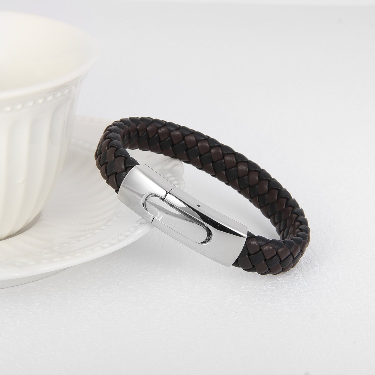 Dual Weave Magnetico - Flettet Lærarmbånd - Armbånd - JK-Shop