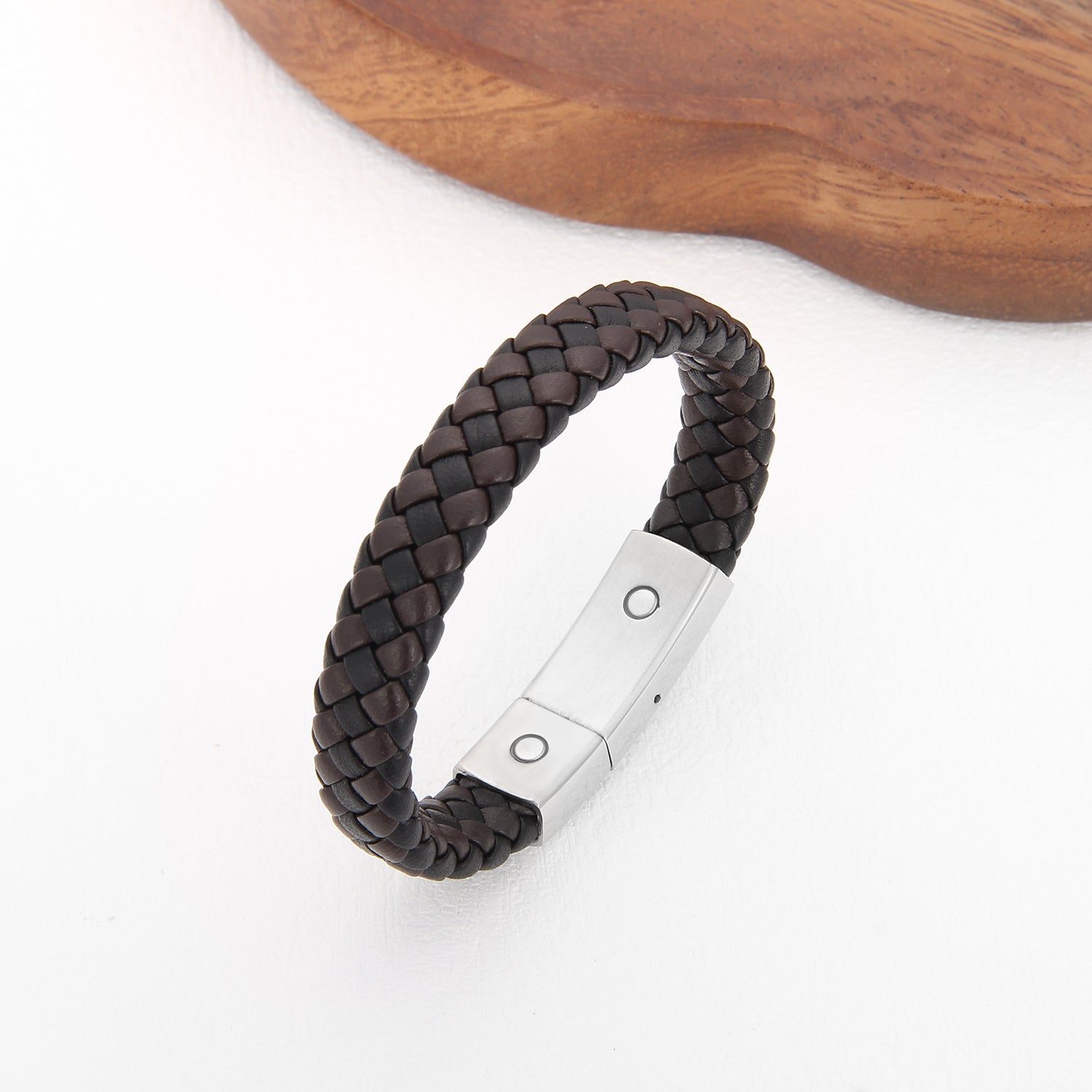 Dual Weave Magnetico - Flettet Lærarmbånd - Armbånd - JK-Shop