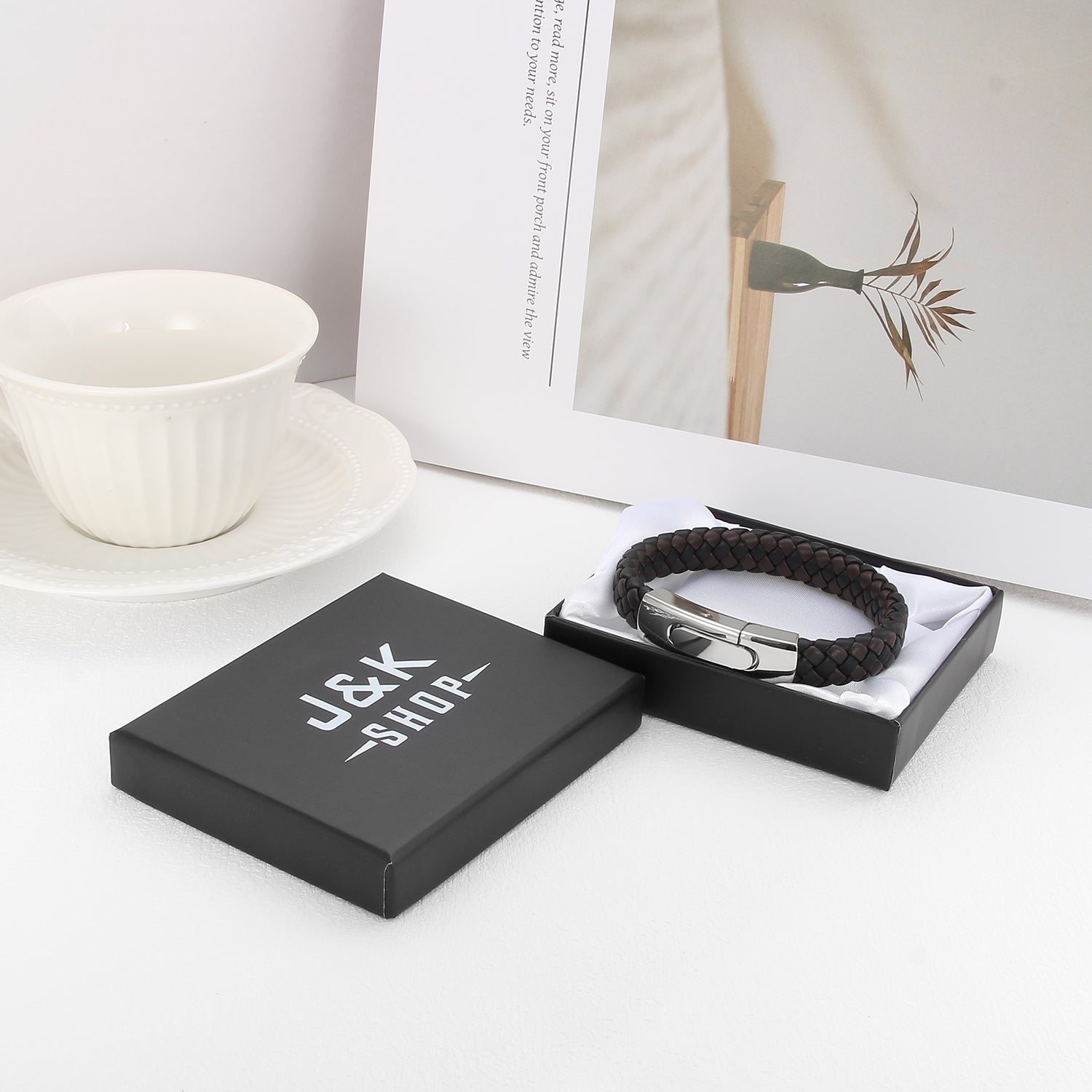 Dual Weave Magnetico - Flettet Lærarmbånd - Armbånd - JK-Shop