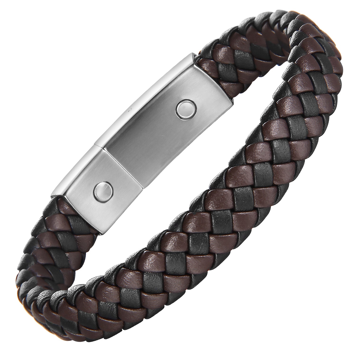 Dual Weave Magnetico - Flettet Lærarmbånd - Armbånd - JK-Shop