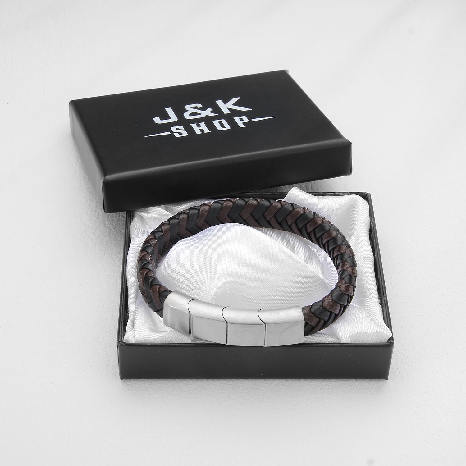 DualTone Magnetico - Flettet Lærarmbånd - Armbånd - JK-Shop