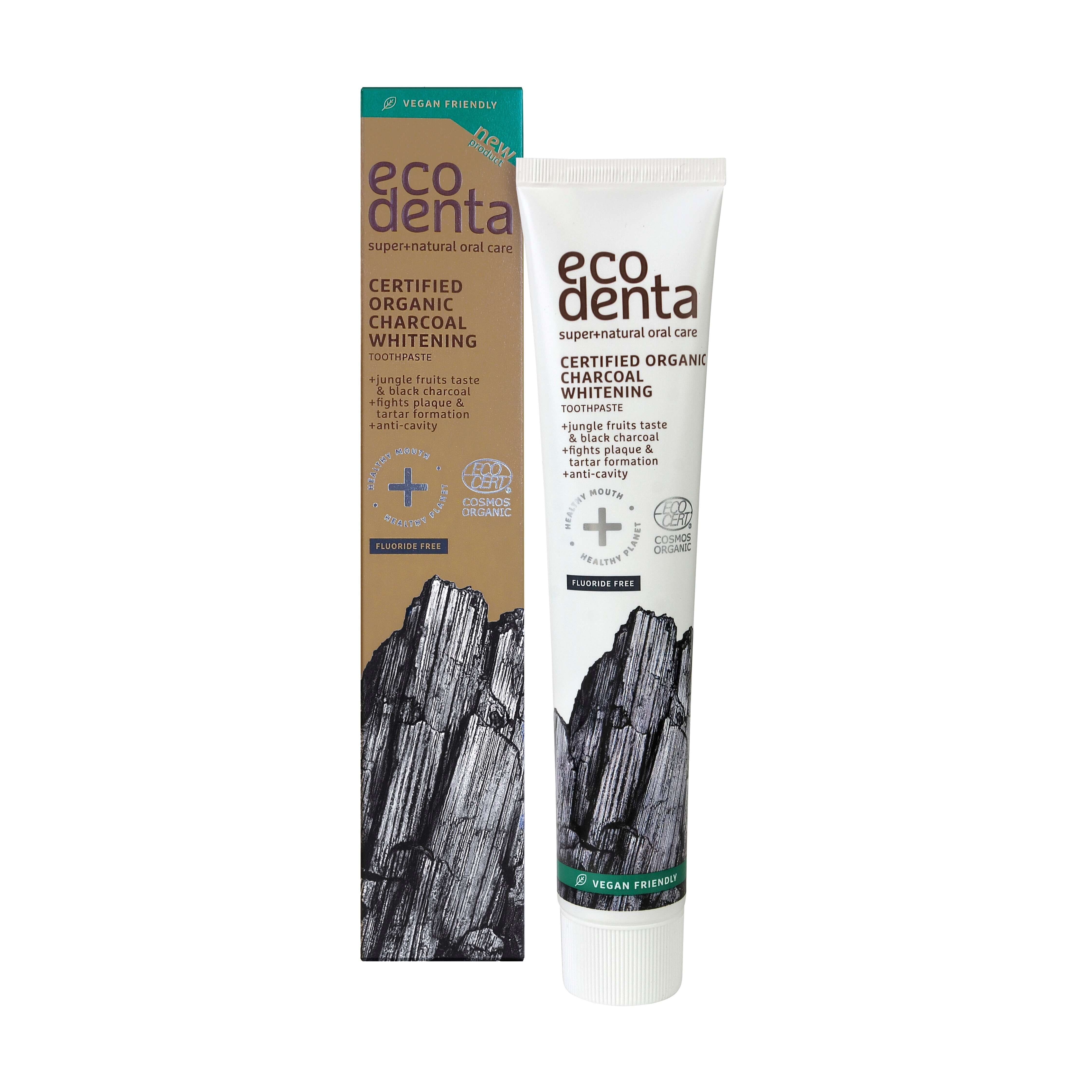 ECODENTA Organic Whitening Toothpaste Charcoal-Tannpleie-JKSHOP
