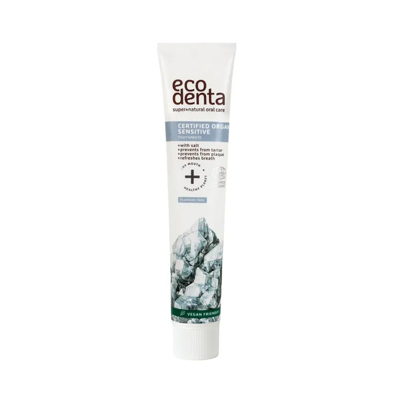 Ecodenta, Tannkrem Sensitiv med Salt Uten Fluor 75 ml - Tannkrem - JK-Shop