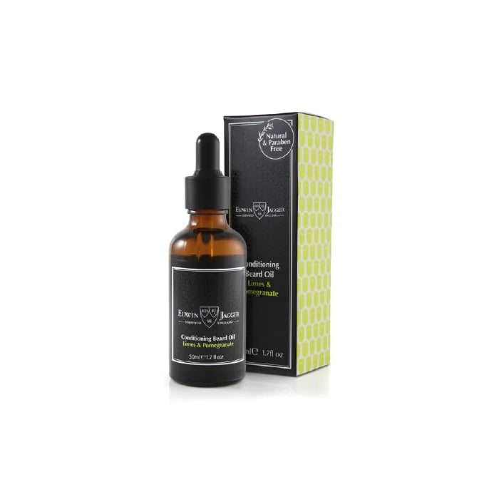 Edwin Jagger Conditioning Beard Oil, Limes & Pomegranate, 50ml - Skjeggolje - JK-Shop