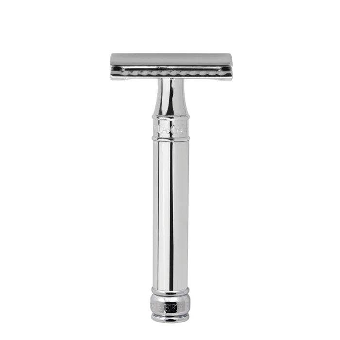 Edwin Jagger Double Edge safety razor, chrome plated, Feather blade - Barberhøvel - JK-Shop
