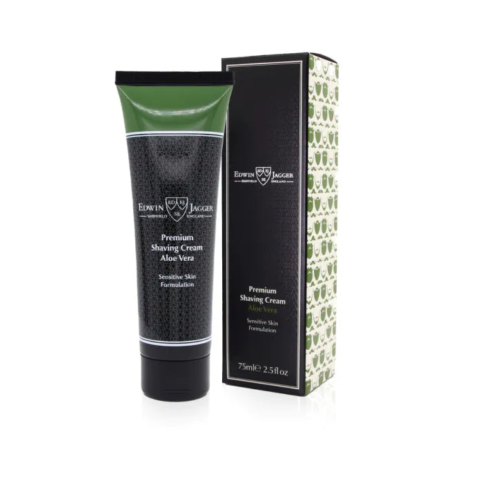 Edwin Jagger Natural Premium shaving cream, Aloe Vera, 75ml - Barberkrem - JK-Shop