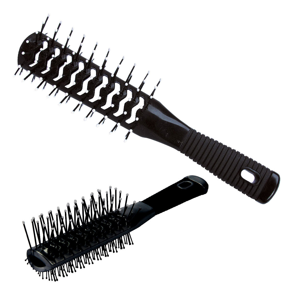 Efalock Tunnelborste Dobbelt Svart - Hårbørste - JK-Shop