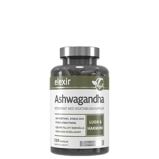 Elexir Pharma Ashwagandha 120 kapsler - Vitaminer & kosttilskudd - JK-Shop