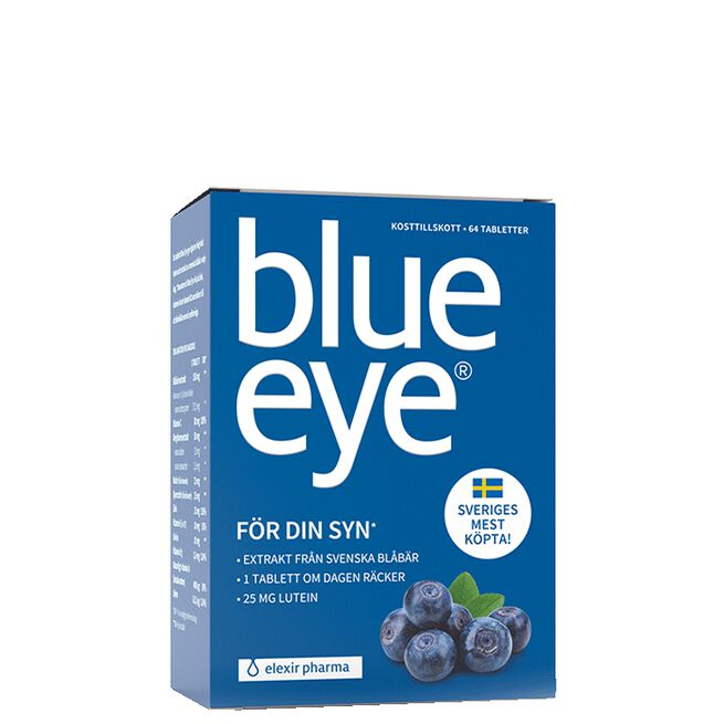 Elexir Pharma Blue Eye Blåbærekstrakt 64 tabletter - Vitaminer & kosttilskudd - JK-Shop