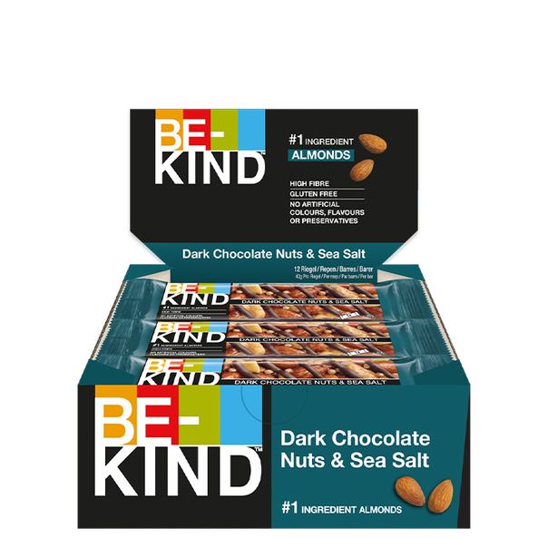 Be-Kind Bar, 12x40g, Dark Chocolate Nuts & Sea Salt
