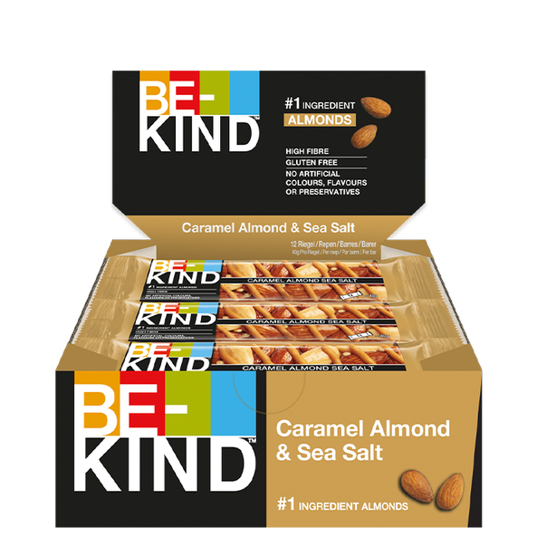 Be-Kind Bar, 12x40g, Caramel Alomond & Sea Salt