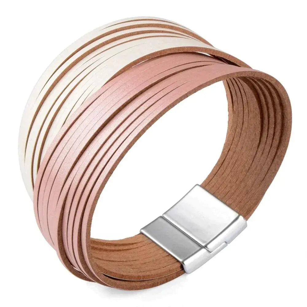 Flerlags armbånd i skinn-Armbånd-JKSHOP