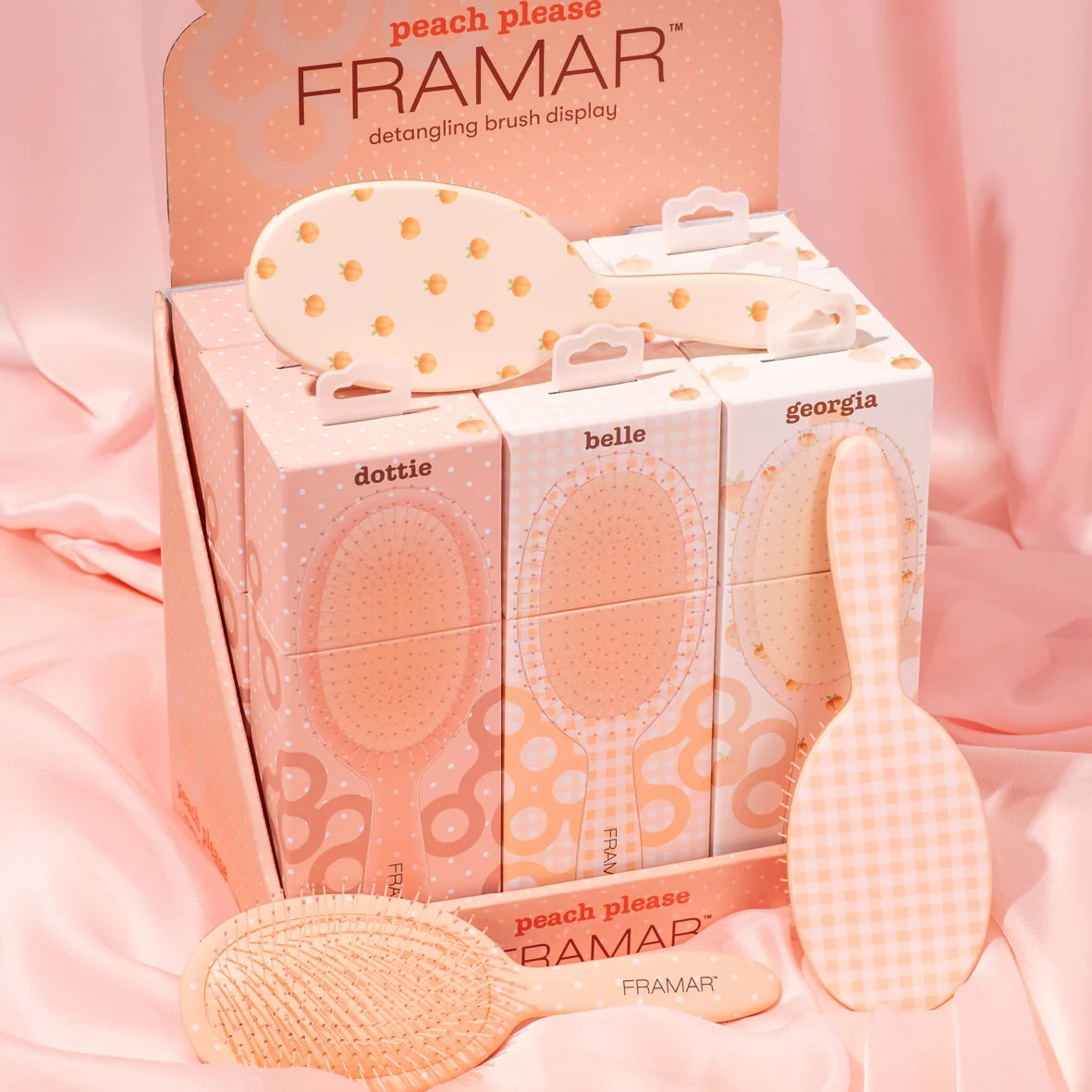 Framar Detangler Hårbørste Peach Please bilde 5