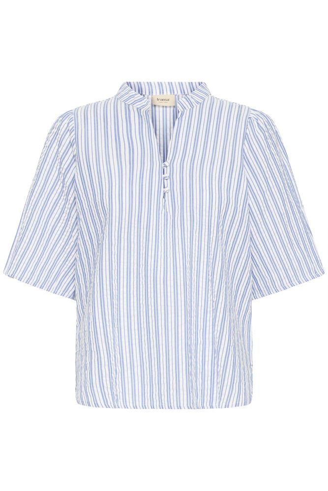 Fransa CAYLA BLOUSE 2, NOUVEAN NAVY STRIPES - Bluser & skjorter - JK-Shop