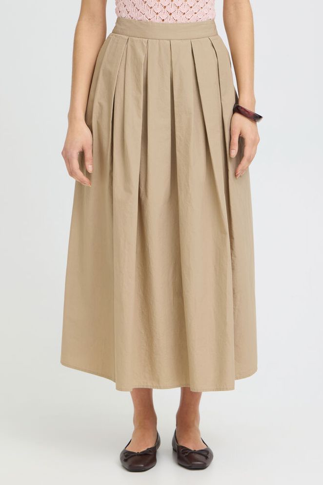 Fransa GITI SKIRT 1, SAVANNAH TAN - Skjørt - JK-Shop