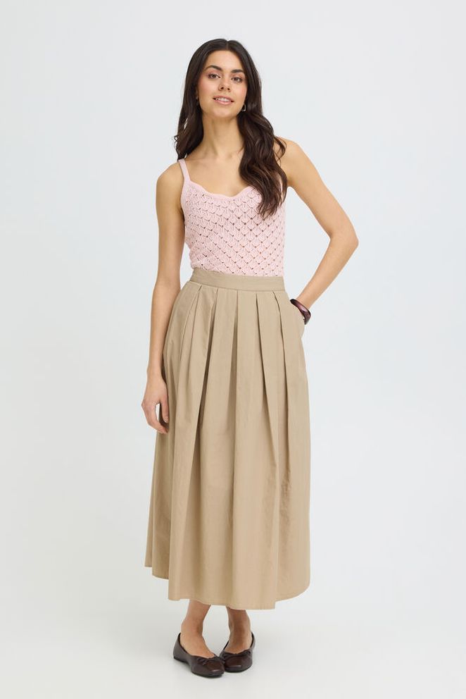 Fransa GITI SKIRT 1, SAVANNAH TAN - Skjørt - JK-Shop