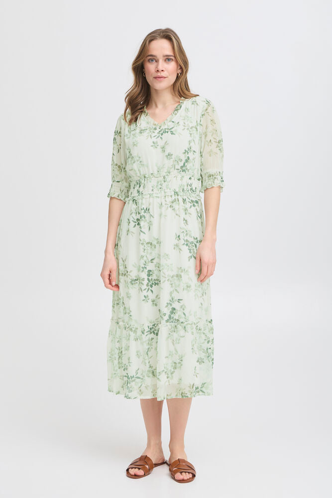 Fransa KARA DR 1 ICEBERG GREEN ART - Green - Kjoler - JK-Shop