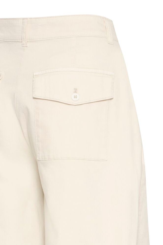 Fransa TWILL PANTS 7, Whisper White - Bukser & shorts - JK-Shop