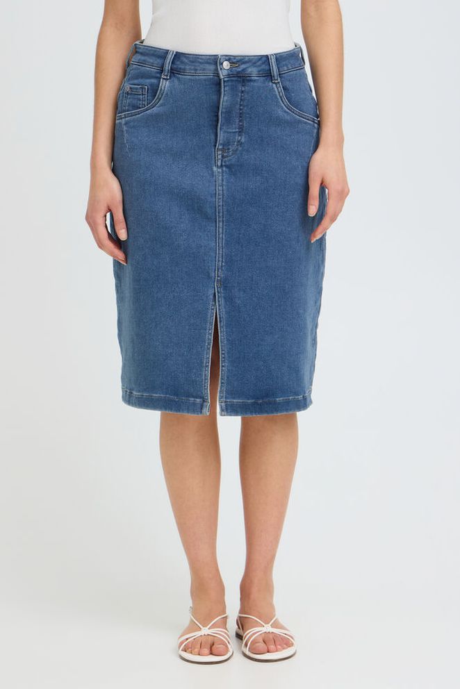 Fransa VILJA SKIRT 1, Mid Blue denim - Skjørt - JK-Shop