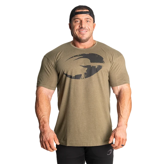 GASP Cadet Tee Army Green Melange - T-skjorter - JK-Shop