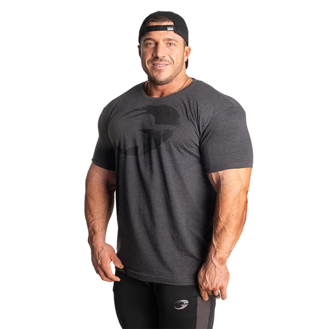GASP Cadet Tee, Dark Grey Melange - T-skjorter - JK-Shop