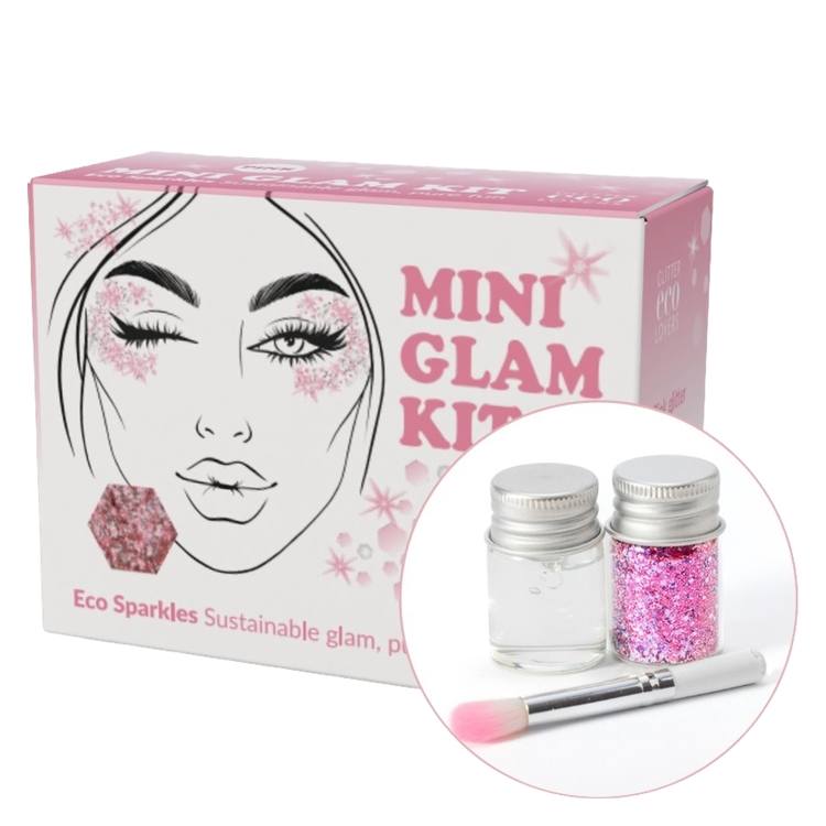 Glitter Eco Lovers Pink Mini Glam Kit - Gel - JK-Shop