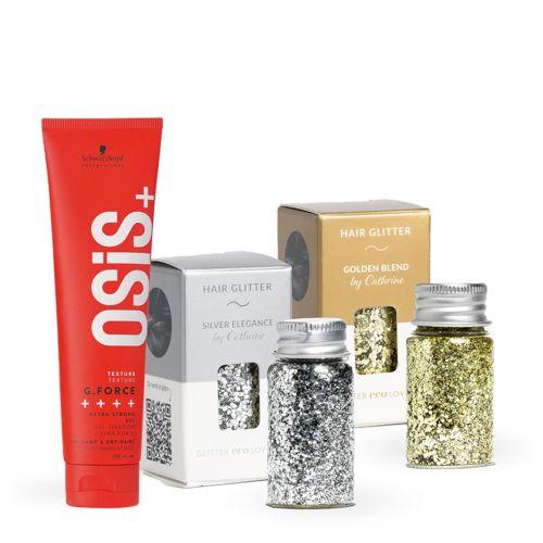 Glitter Eco Lovers Silver & Golden + G. Force-Hårpynt-JKSHOP