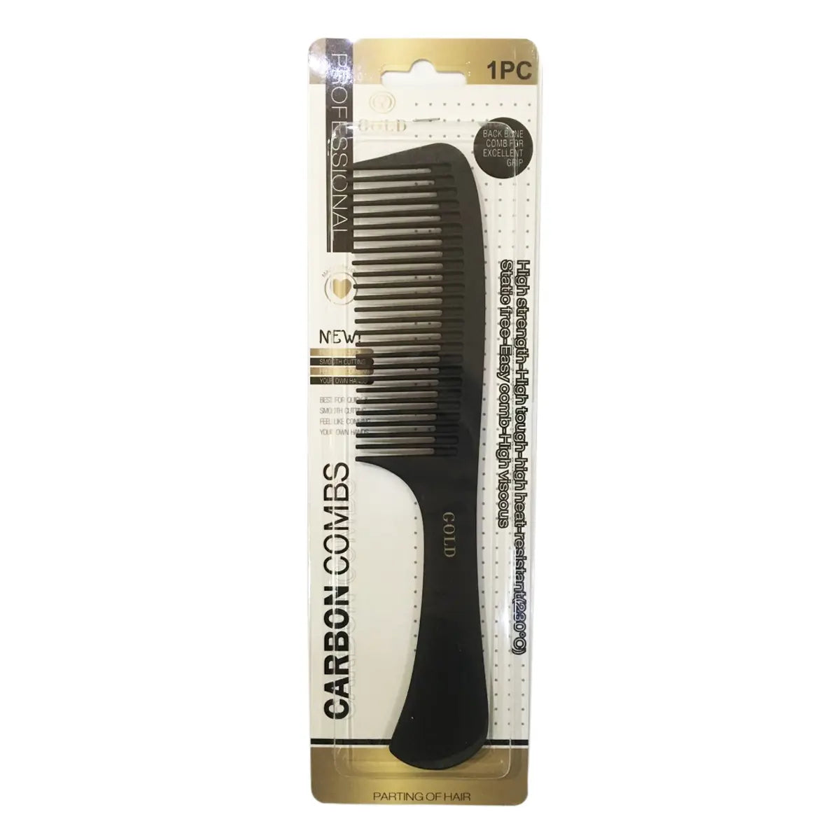 Gold Non Static Carbon Detangling Comb - Hårkam - JK-Shop