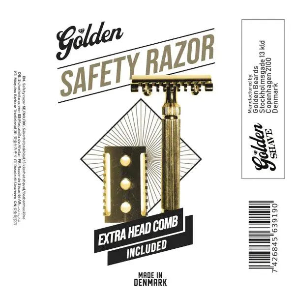 Golden Beards Safety Razor Gold-Barberhøvel-JKSHOP