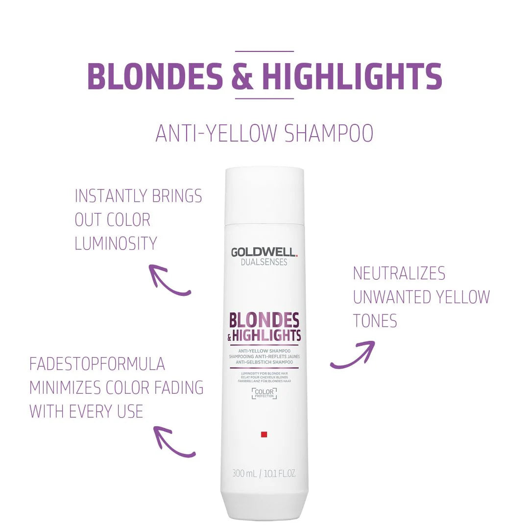 Goldwell Blondes & Highlights Anti-Yellow Shampoo 250ml - Sjampo - JK-Shop