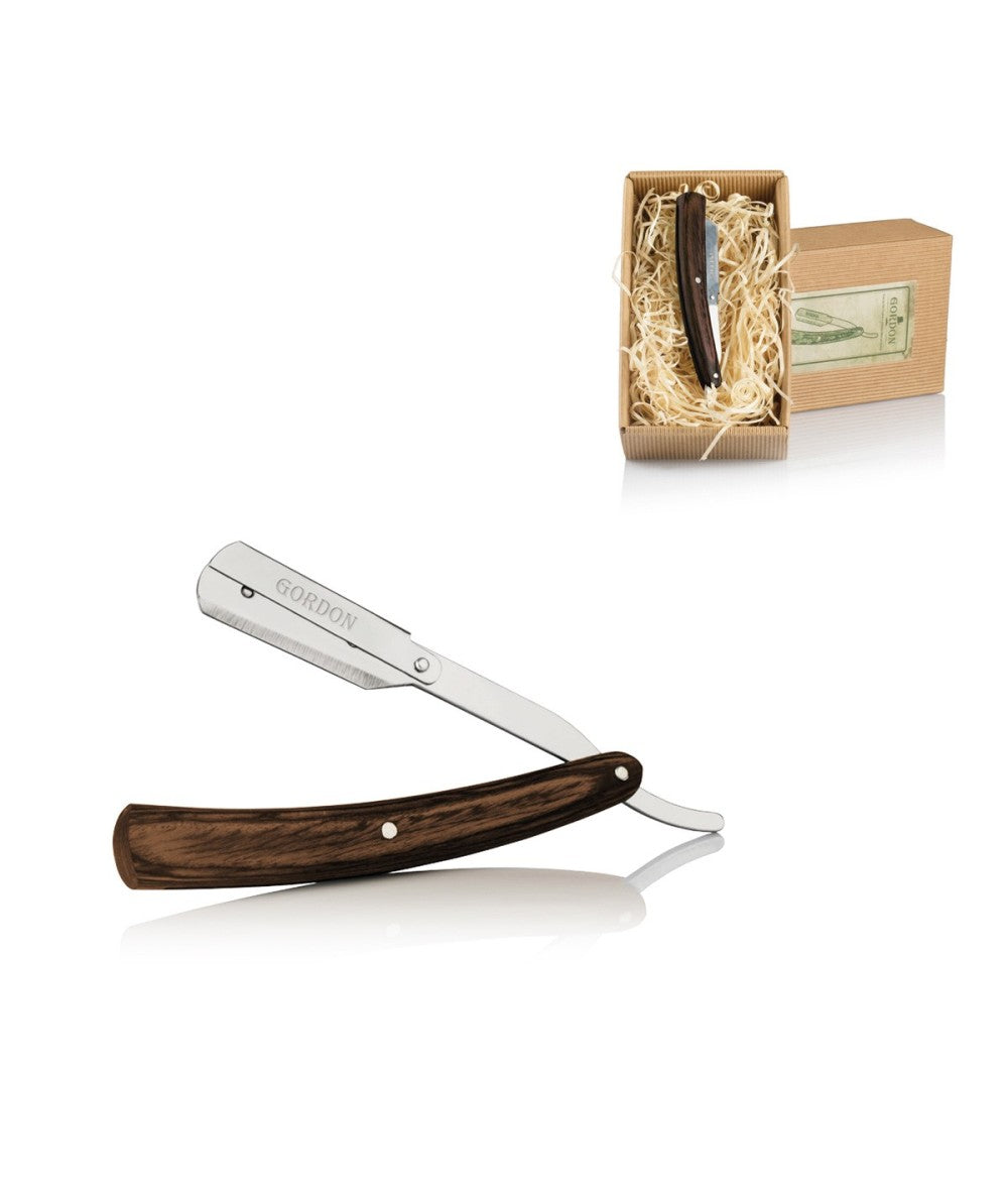 Gordon Wooden Handle Straight Razor - Barberhøvel - JK-Shop