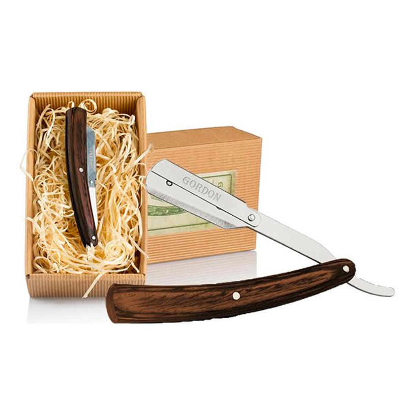 Gordon Wooden Handle Straight Razor - Barberhøvel - JK-Shop