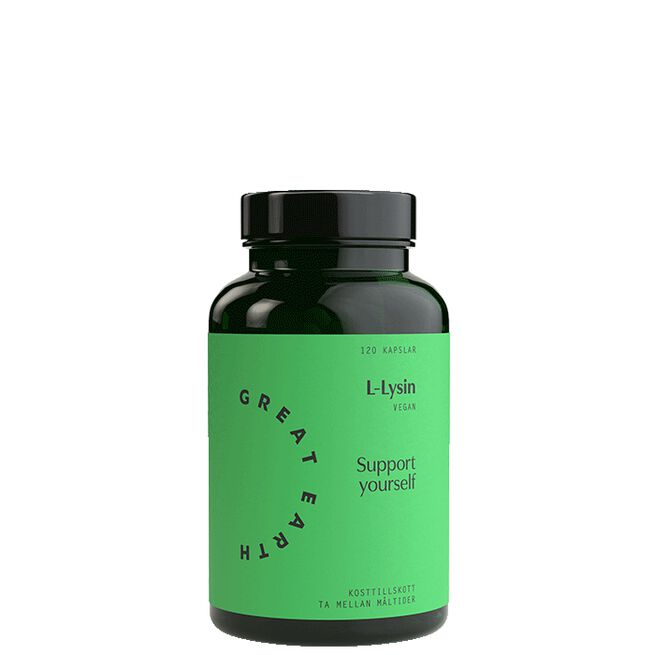 Great Earth L-Lysine 500 mg 120 kapslar - Individuelle Aminosyrer - JK-Shop
