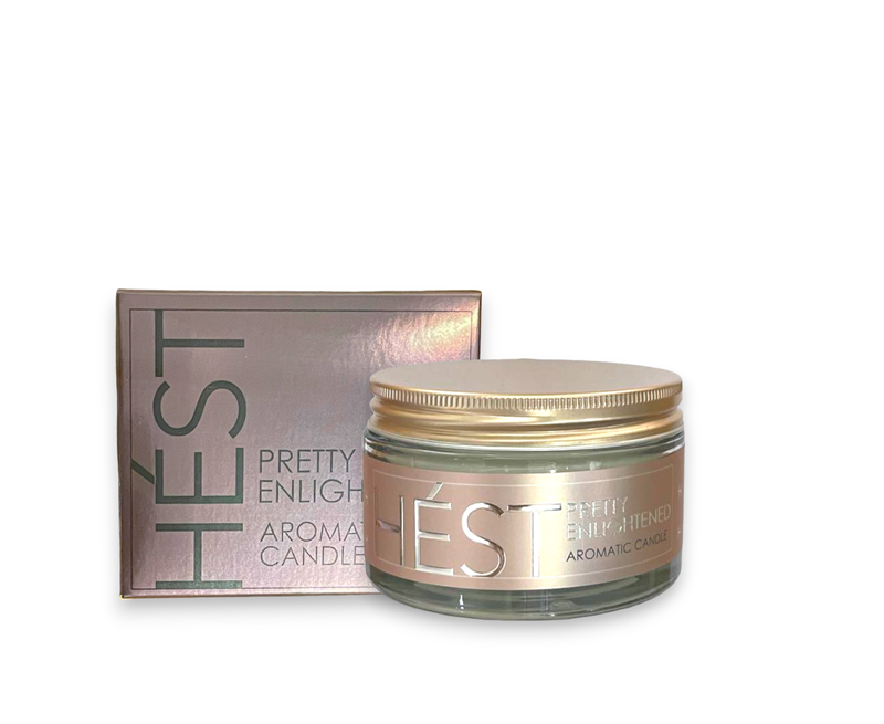 Terrigeno HÉST Aromatic Candle + rosenkvartsstener - Duftlys - JK-Shop