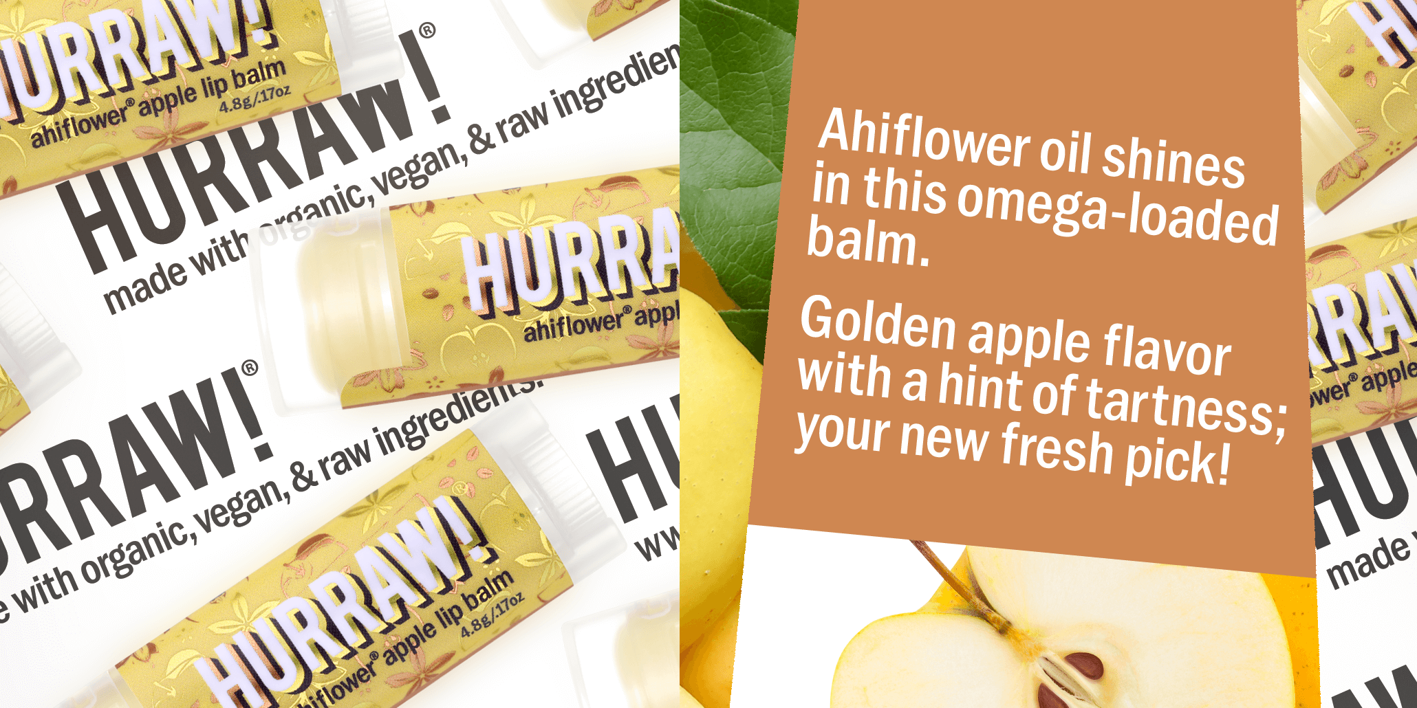 HURRAW! Ahiflower Apple Lip Balm-Leppepomade-JKSHOP