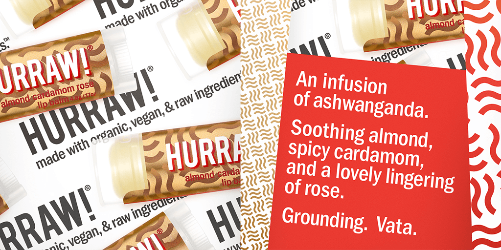 HURRAW! Lip Balm- Almond Cardamom Rose-Leppepomade-JKSHOP