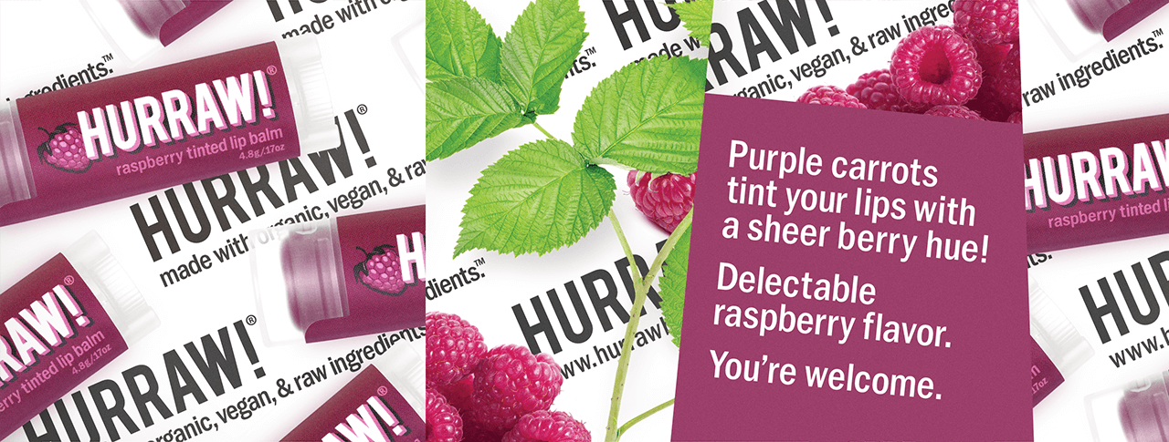 HURRAW! Raspberry Tinted Lip Balm-Leppepomade-JKSHOP