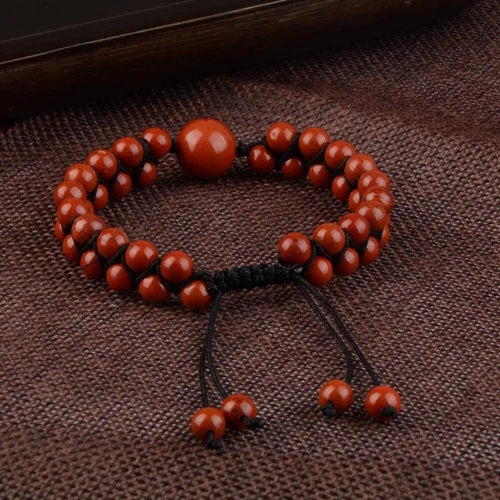 Håndlagde flettede doble natursteinsarmbånd-Armbånd-JKSHOP