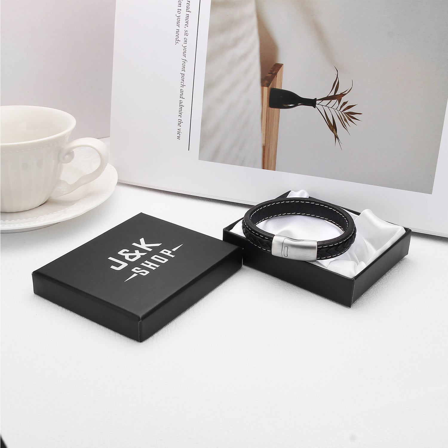 Heritage Magnetico - Flettet Lærarmbånd - Armbånd - JK-Shop